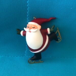 2013 Hallmark Santa on Skates Christmas Ornament